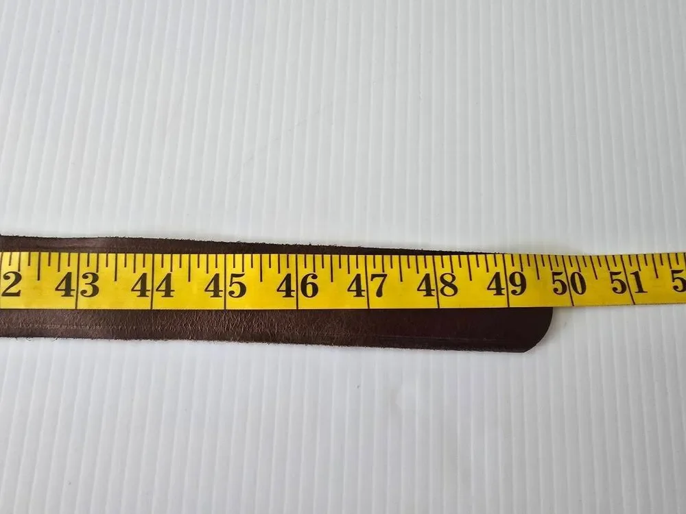 Belt Brown Leather Heart Buckle Sz XXL